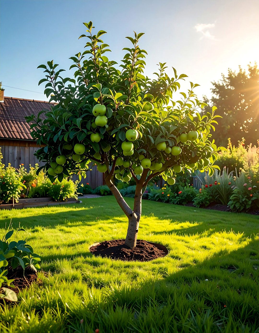 A Farmhouse Garden with Fruit Trees - 20 Farmhouse Garden Ideas for a Charming Outdoor Space