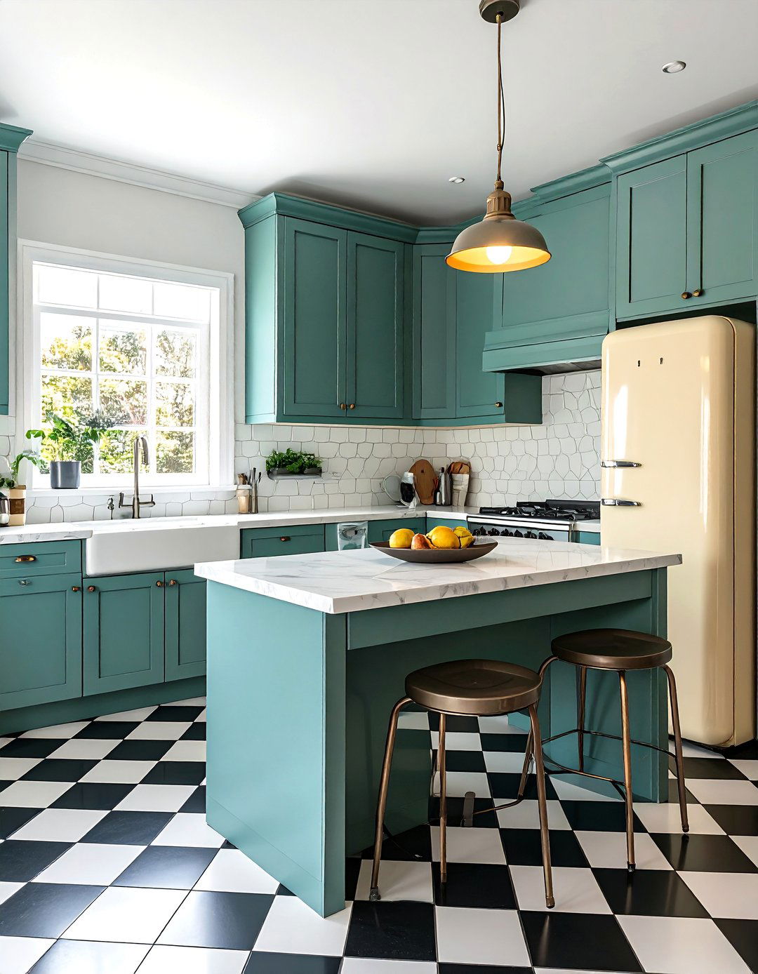 A Vintage Inspired Teal Kitchen - 20 Teal Kitchen Ideas for a Bold and Vibrant Space