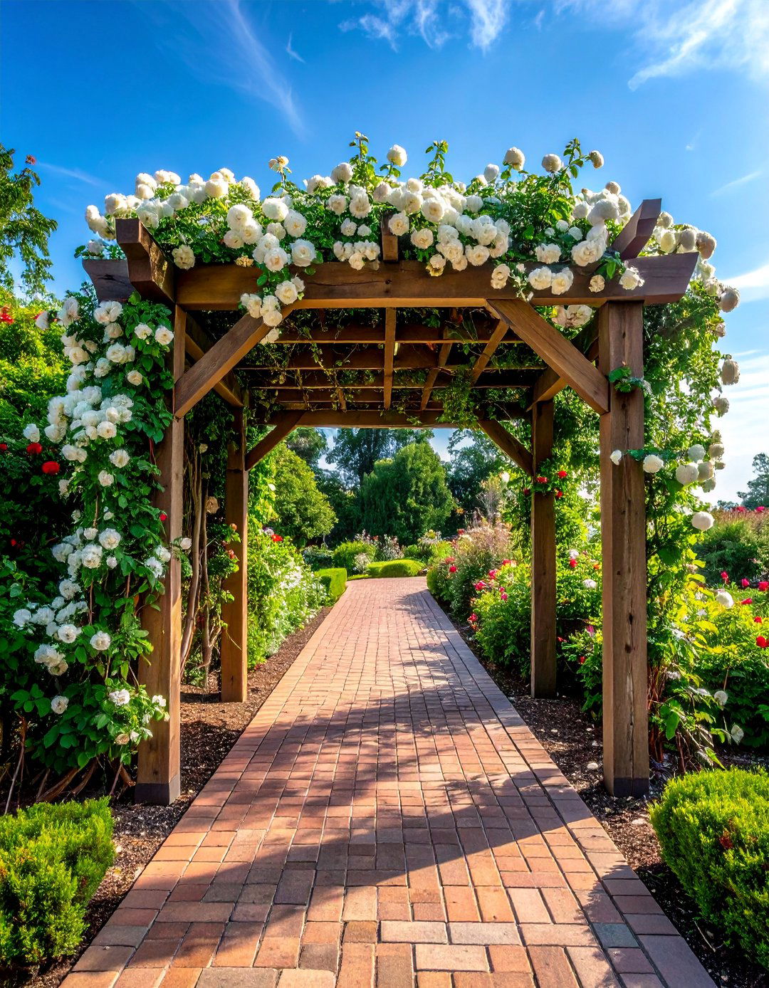 Adding a Traditional Wooden Arbor Entrance - 20 Farmhouse Garden Ideas for a Charming Outdoor Space