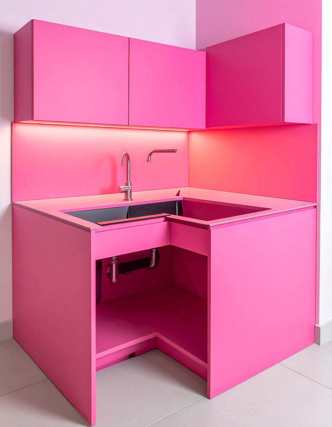 Base Corner Sink Integration - 25 Blind Corner Kitchen Cabinet Ideas for Smart Storage