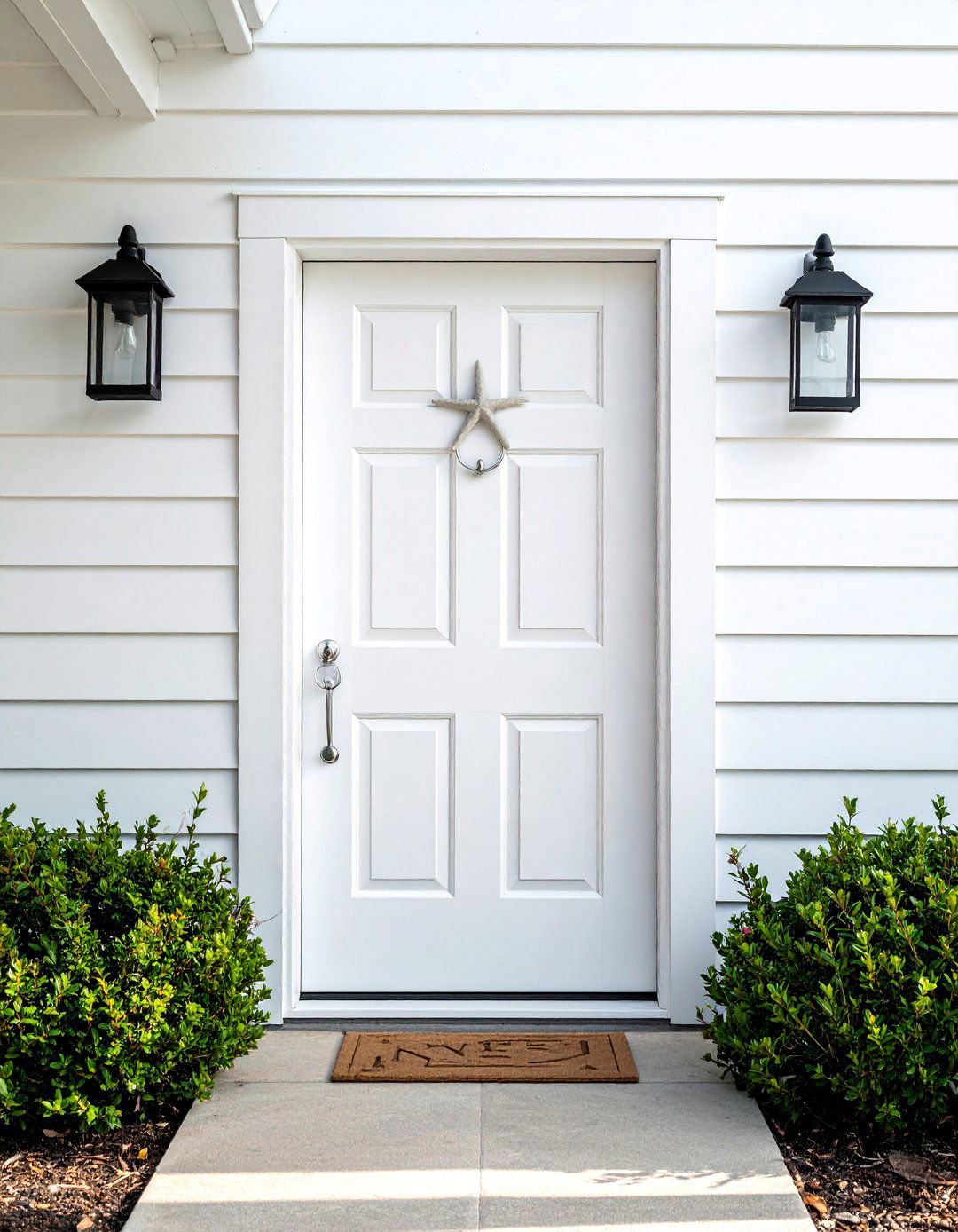 Beadboard Panel Cottage Front Door - 25 Cottage Front Door Ideas for a Charming Entryway