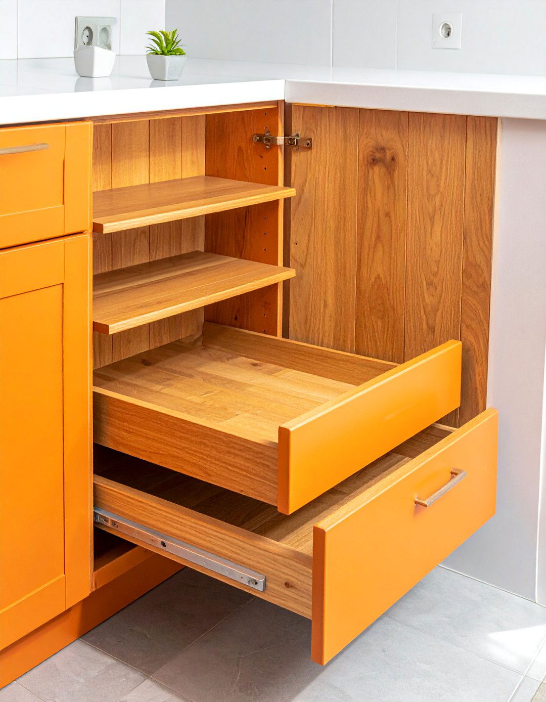 Blind Corner Optimizer Shelves - 25 Blind Corner Kitchen Cabinet Ideas for Smart Storage