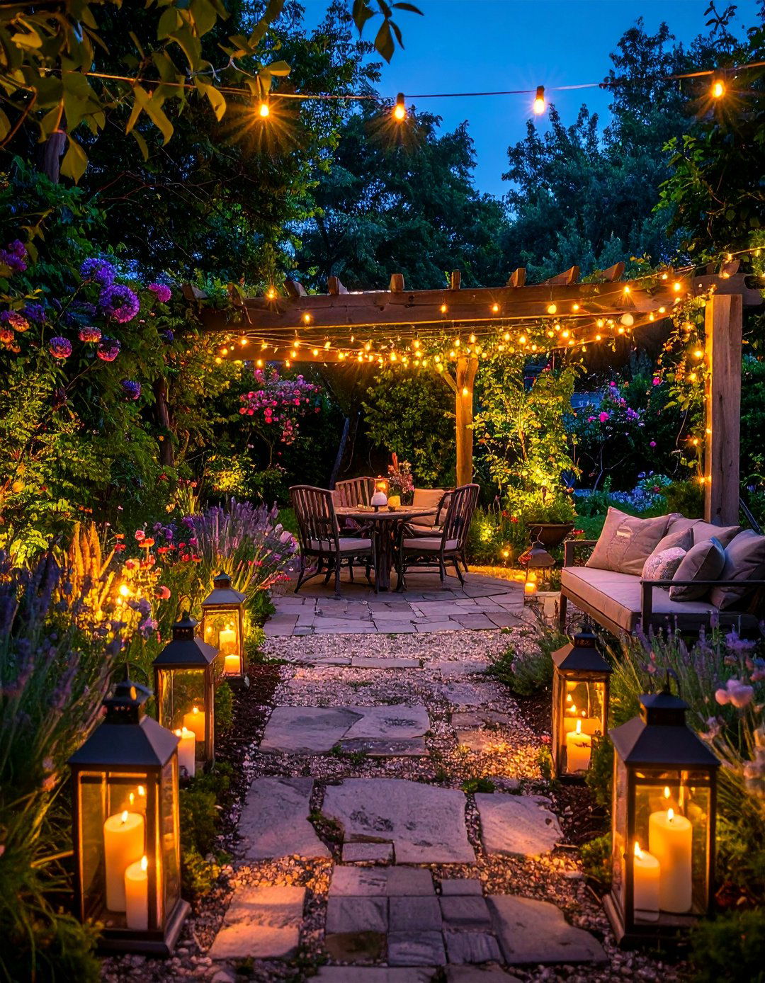 Candlelit Evening Garden Spaces - 20 Fairytale Garden Ideas for a Magical Outdoor Space
