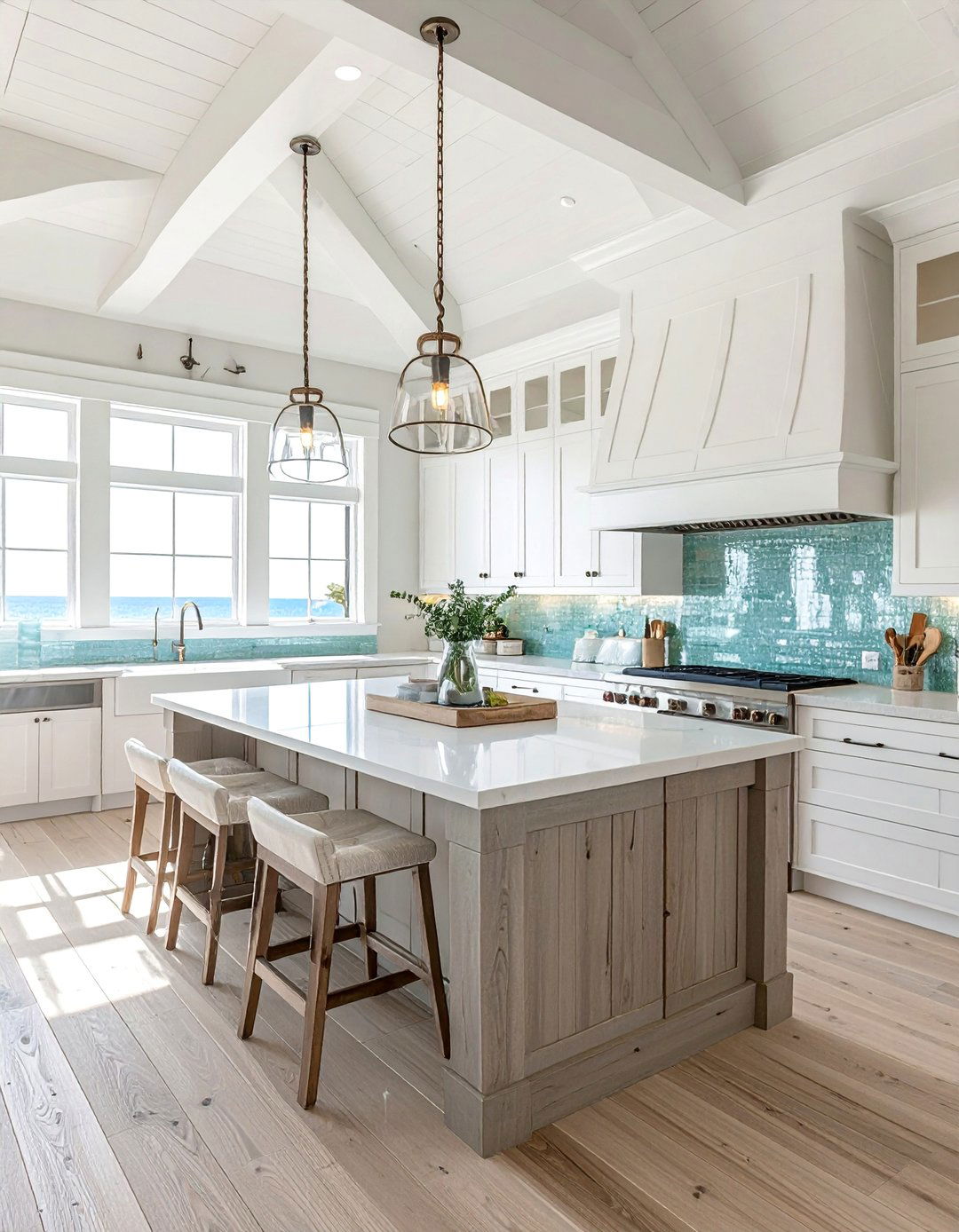 Coastal Vaulted Kitchen Retreat
