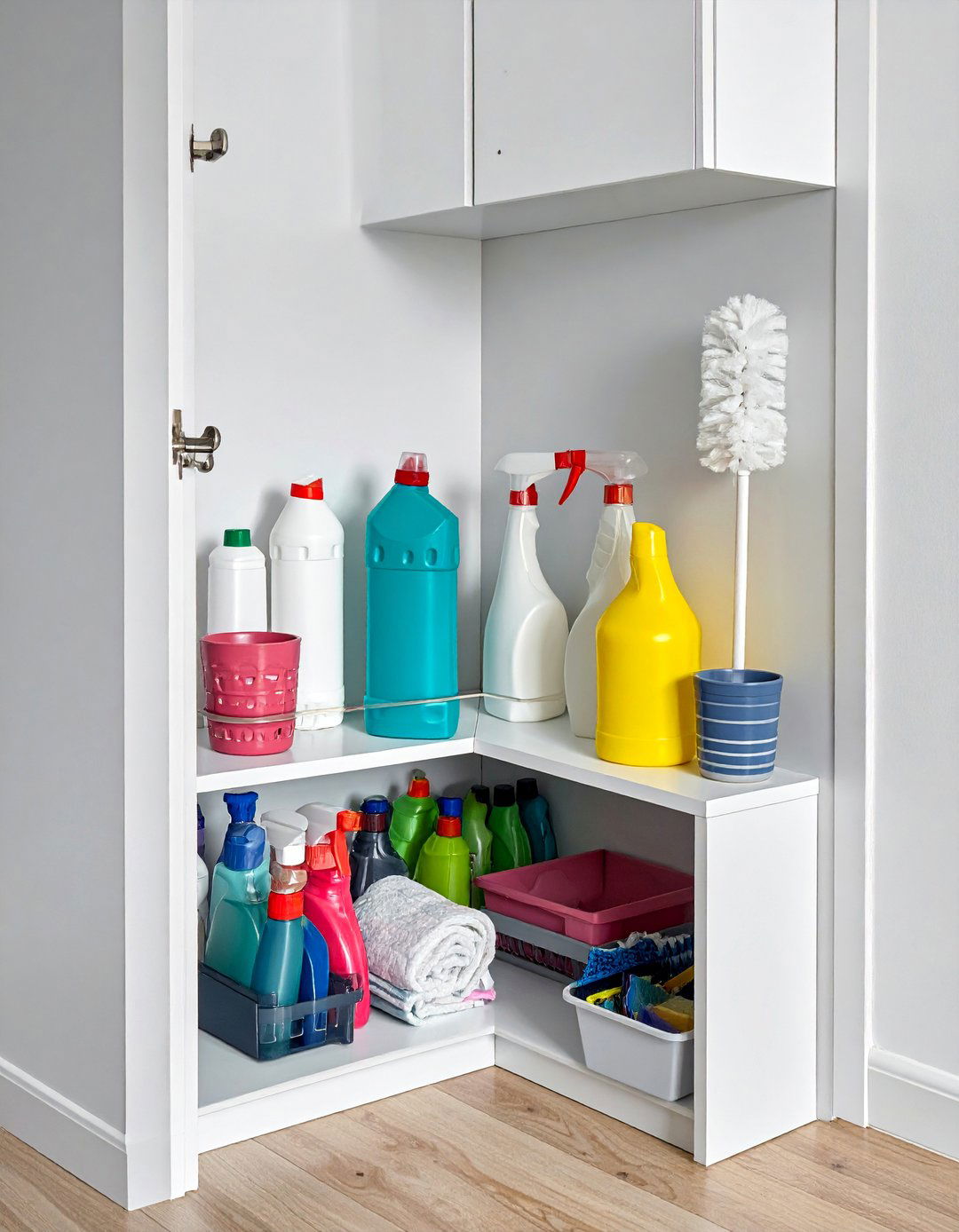 Corner Cleaning Supply Centers - 25 Blind Corner Kitchen Cabinet Ideas for Smart Storage