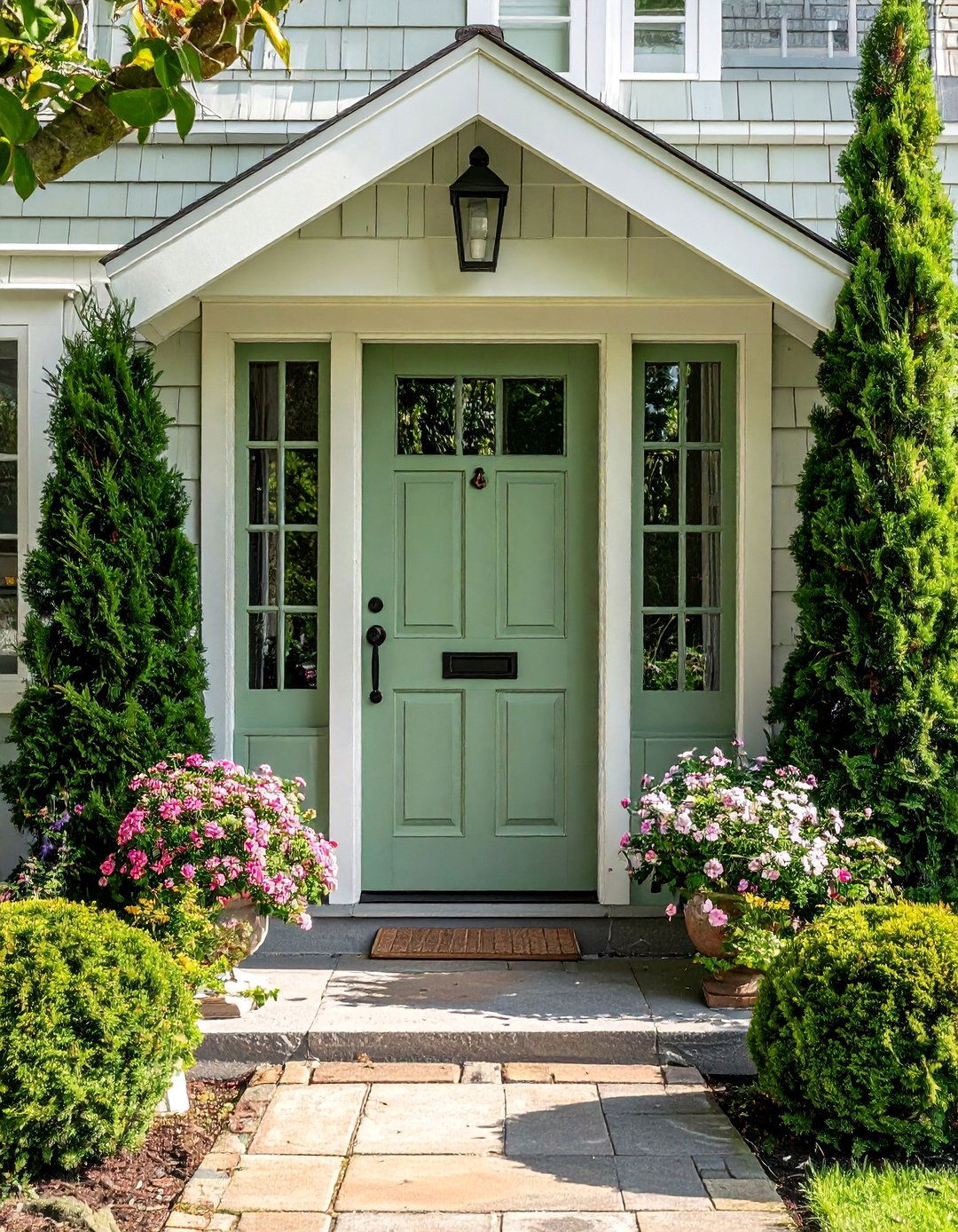 Cottage Front Door with Sidelights - 25 Cottage Front Door Ideas for a Charming Entryway