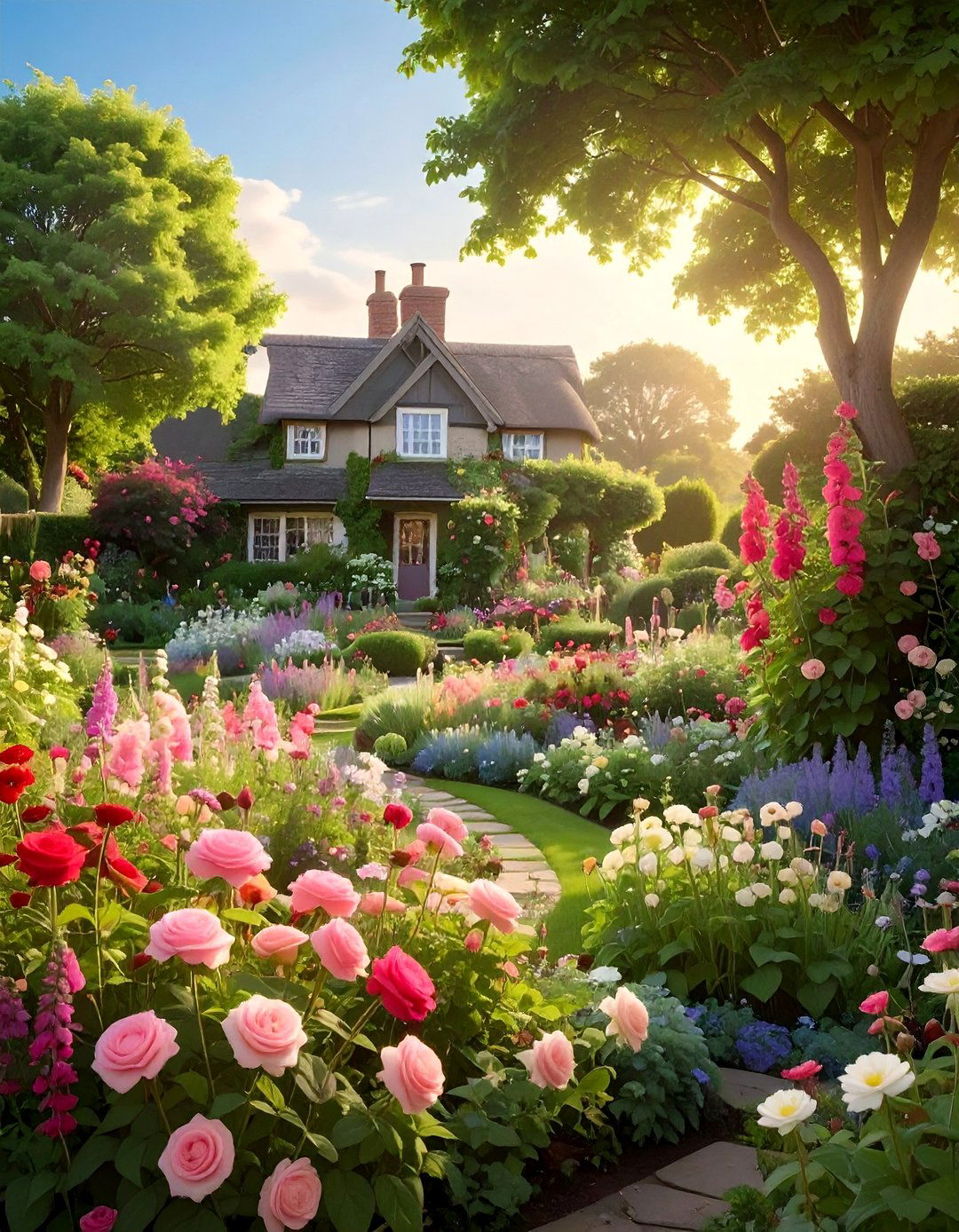 Cottage Garden Abundance with Mixed Plantings - 20 Fairytale Garden Ideas for a Magical Outdoor Space