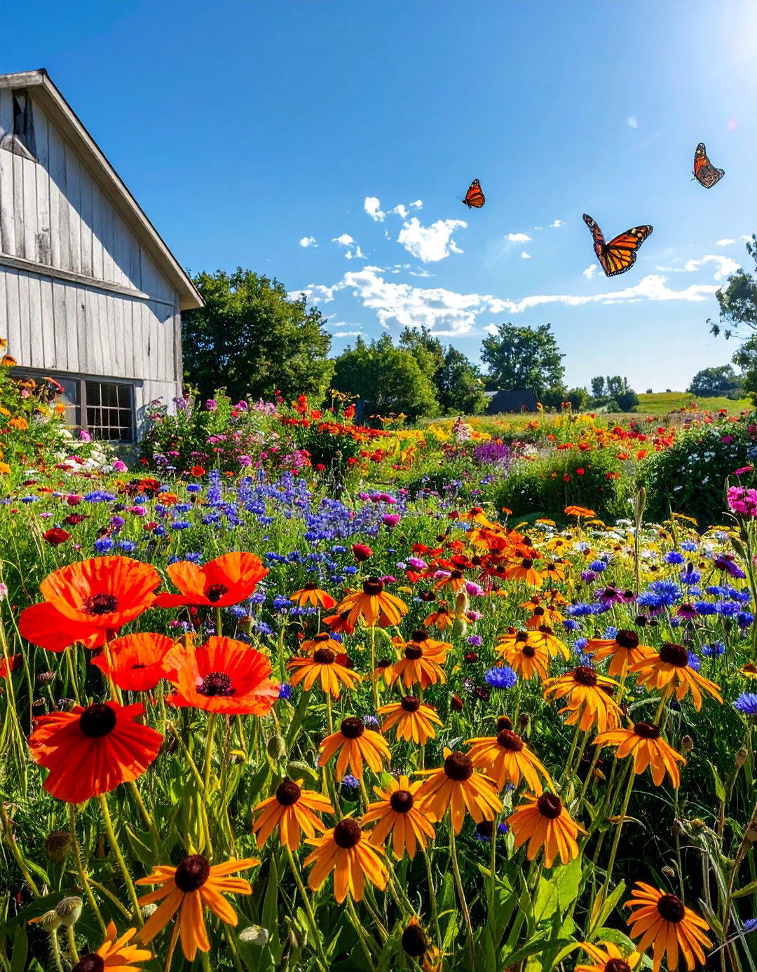 Creating a Wildflower Meadow Section - 20 Farmhouse Garden Ideas for a Charming Outdoor Space