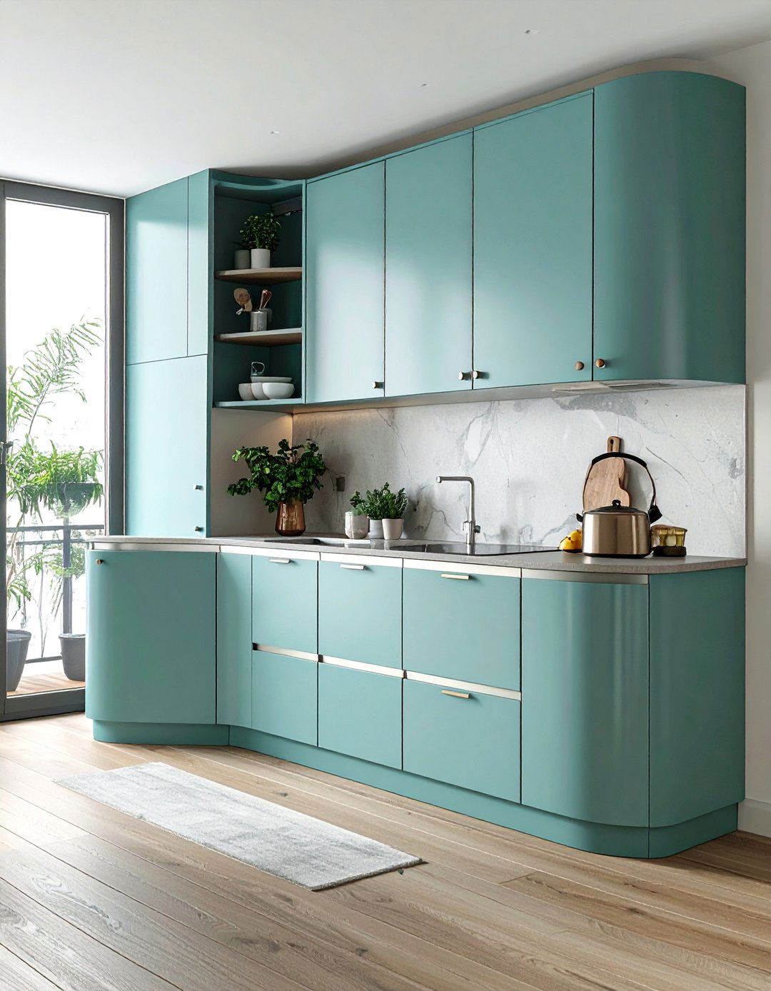 Curved Door Corner Units - 25 Blind Corner Kitchen Cabinet Ideas for Smart Storage