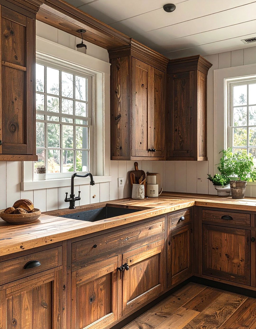 Distressed Brown Kitchen Cabinets - 25 Brown Kitchen Cabinets Ideas for a Warm and Cozy Look