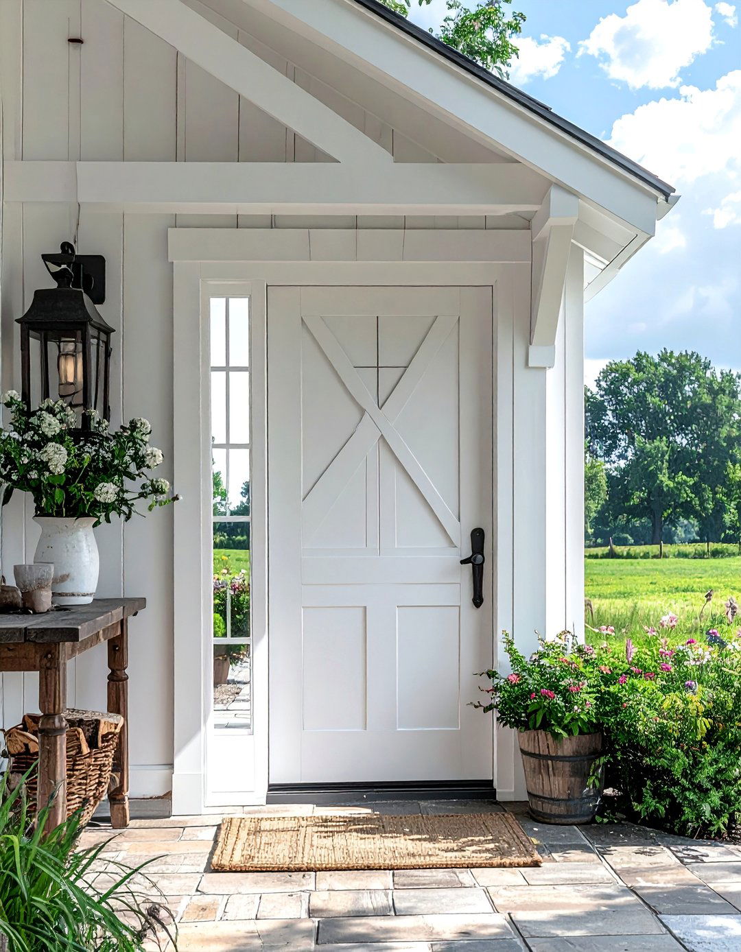 Farmhouse X Brace Door Trim - 20 Door Trim Ideas to Elevate Your Home's Entryway
