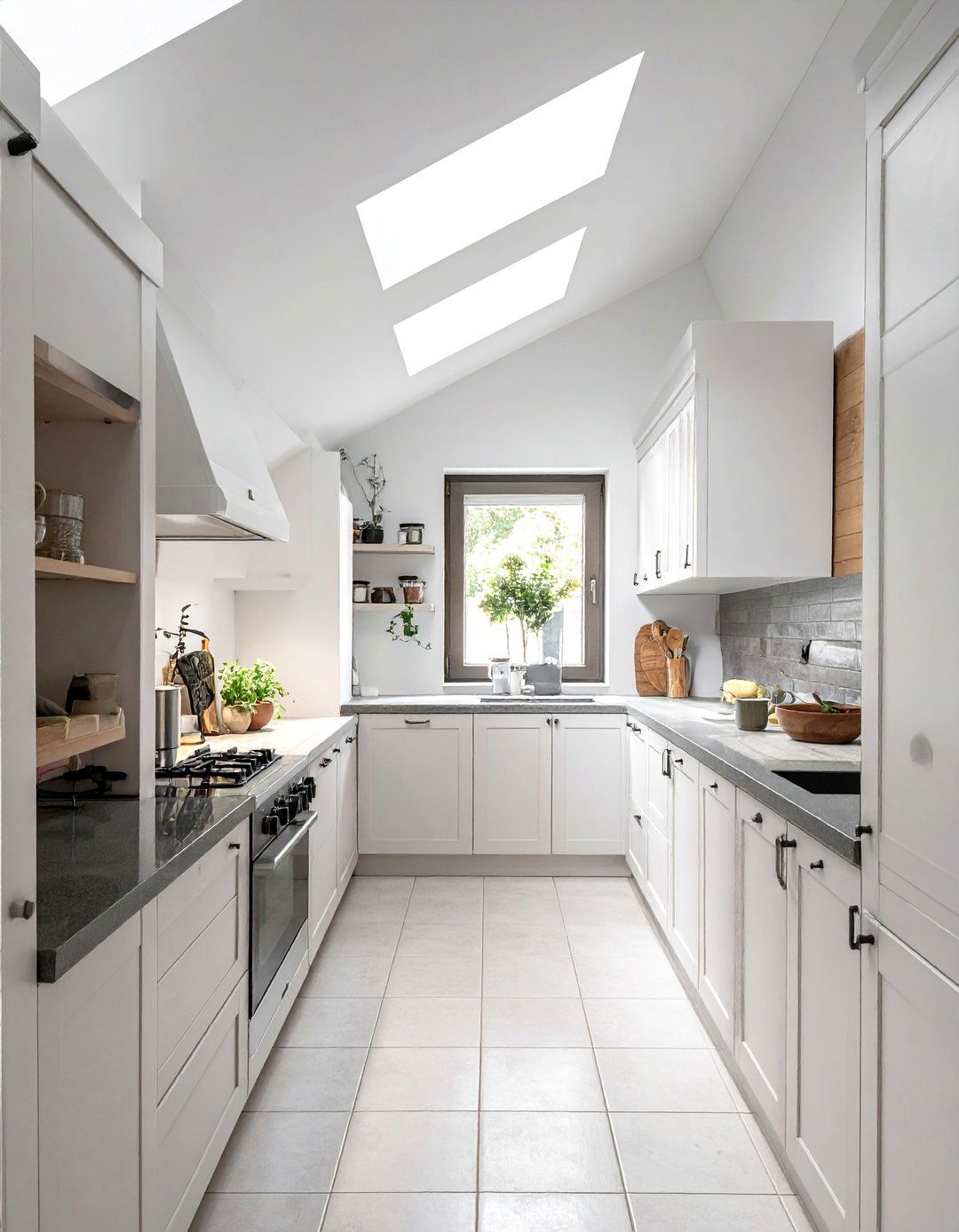 Galley Vaulted Kitchen Maximization - 25 Vaulted Ceiling Kitchen Ideas for a Spacious Feel