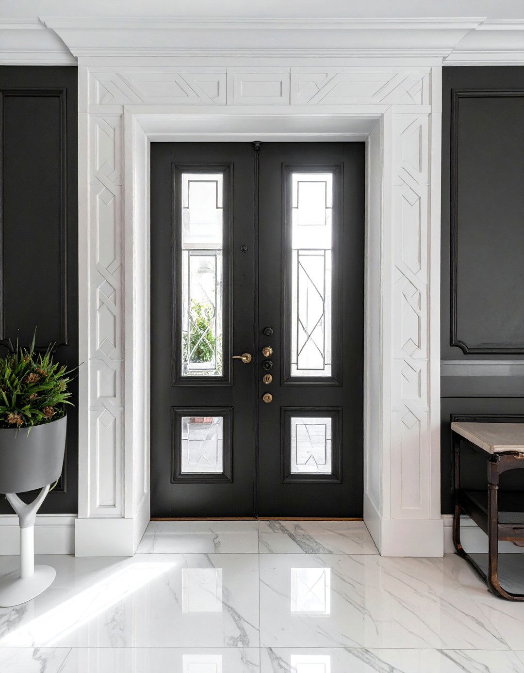Greek Key Door Trim - 20 Door Trim Ideas to Elevate Your Home's Entryway