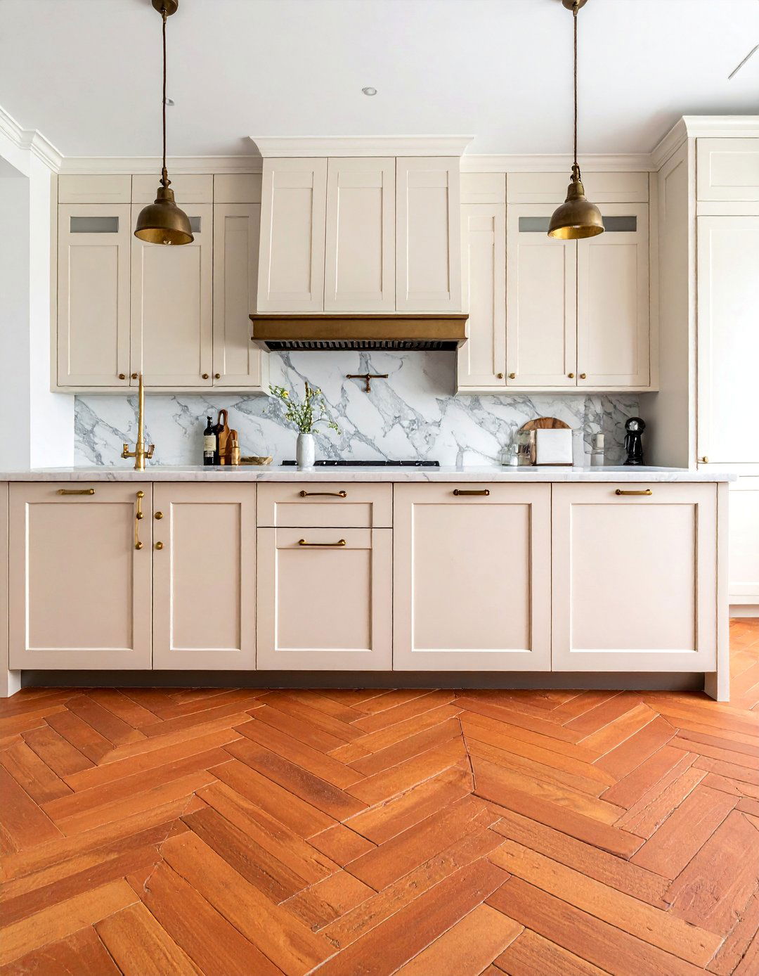 Herringbone Pattern Terracotta Kitchen Floor - 20 Terracotta Kitchen Floor Ideas for a Rustic Look