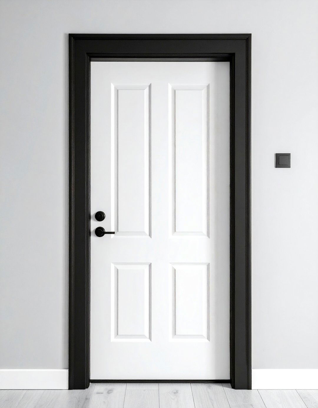 High Contrast Black Door Trim - 20 Door Trim Ideas to Elevate Your Home's Entryway