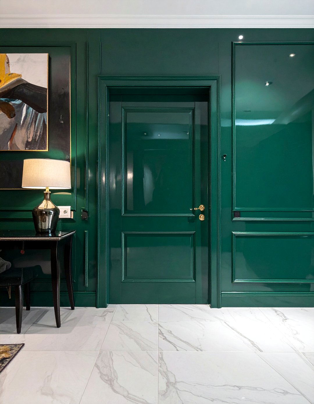 High Gloss Finish Door Trim - 20 Door Trim Ideas to Elevate Your Home's Entryway