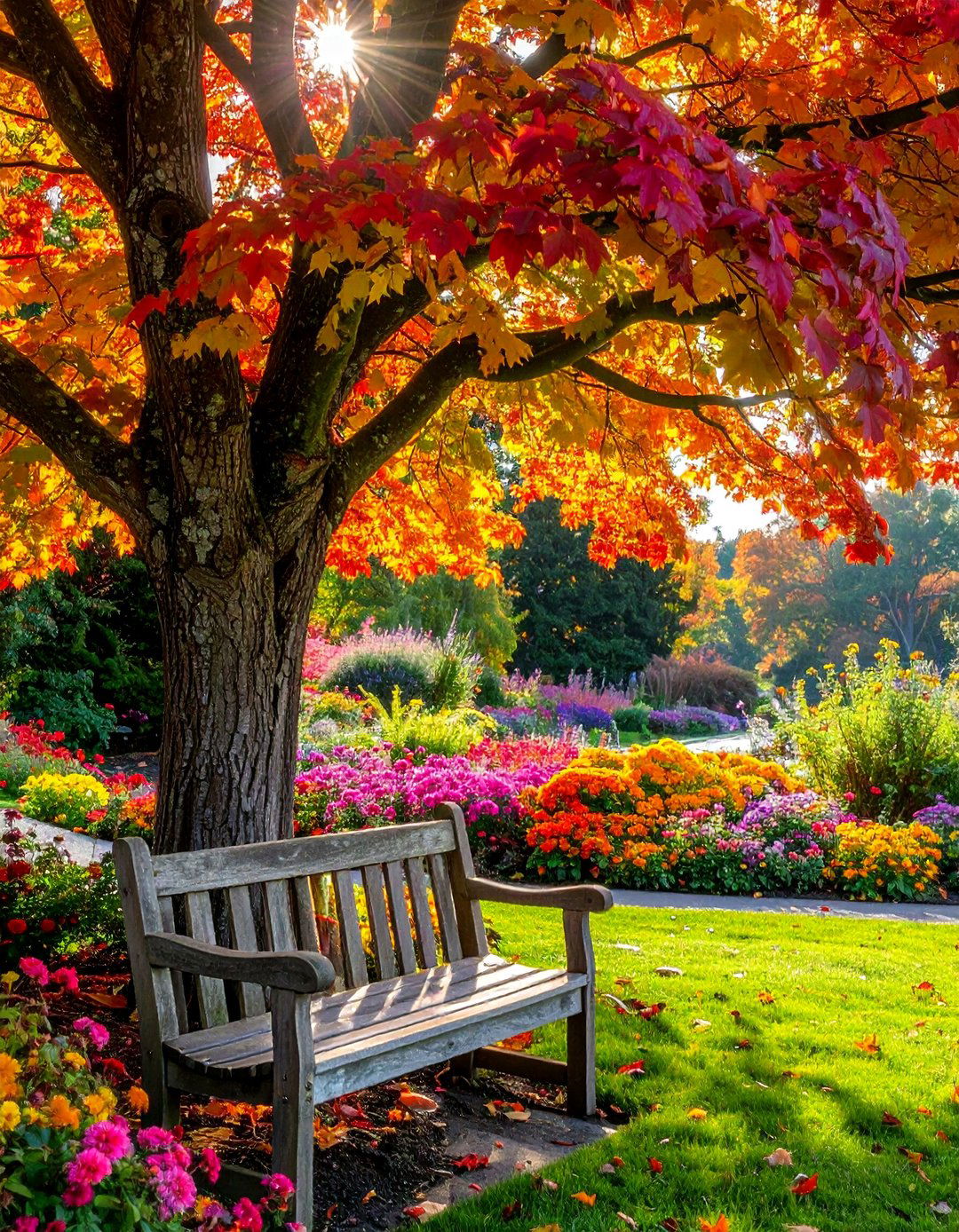 Incorporating a Simple Wooden Bench - 20 Farmhouse Garden Ideas for a Charming Outdoor Space
