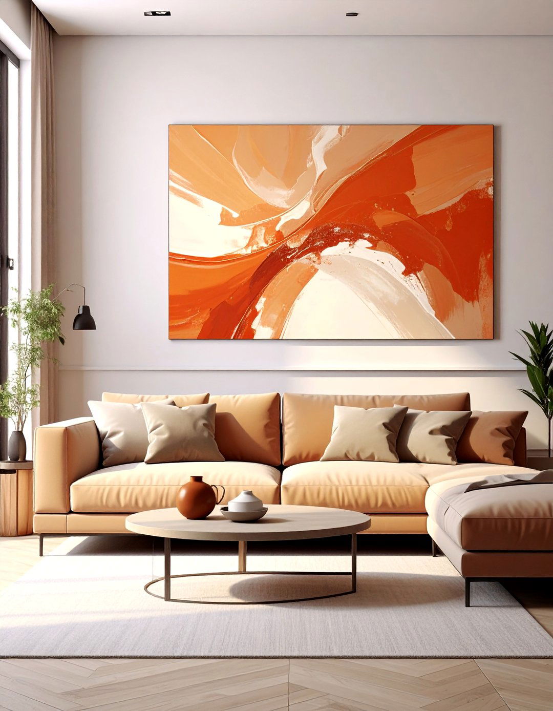 Integrating Terracotta in Wall Art and Decor - 20 Terracotta Living Room Ideas for a Cozy Ambiance