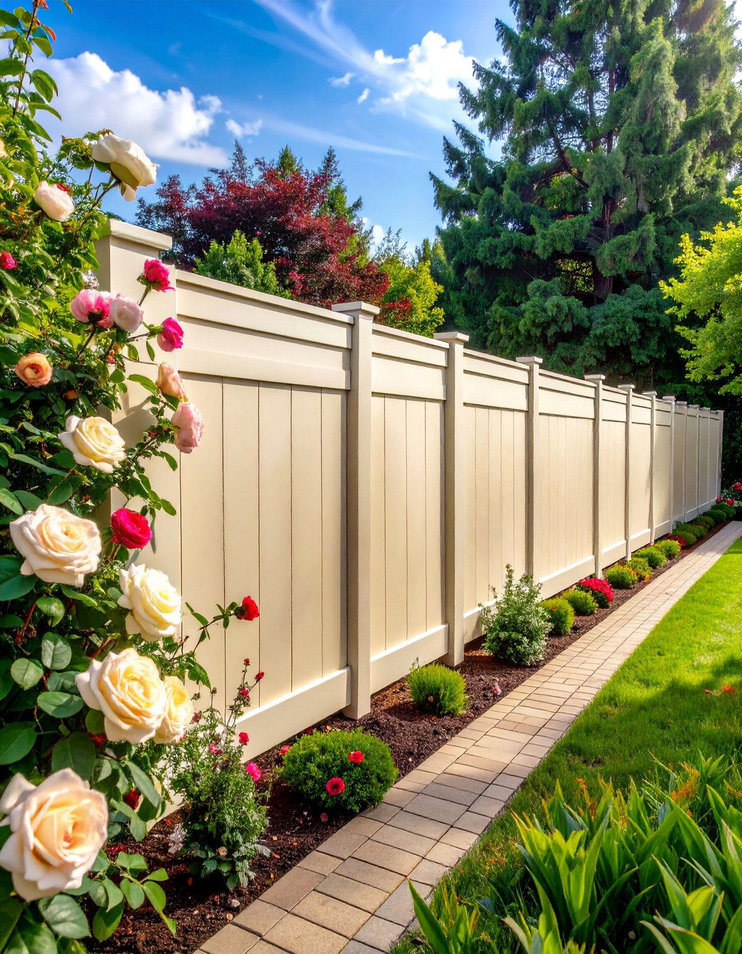 Ivory Vinyl Fence - 25 Vinyl Fence Colors to Enhance Your Outdoor Space