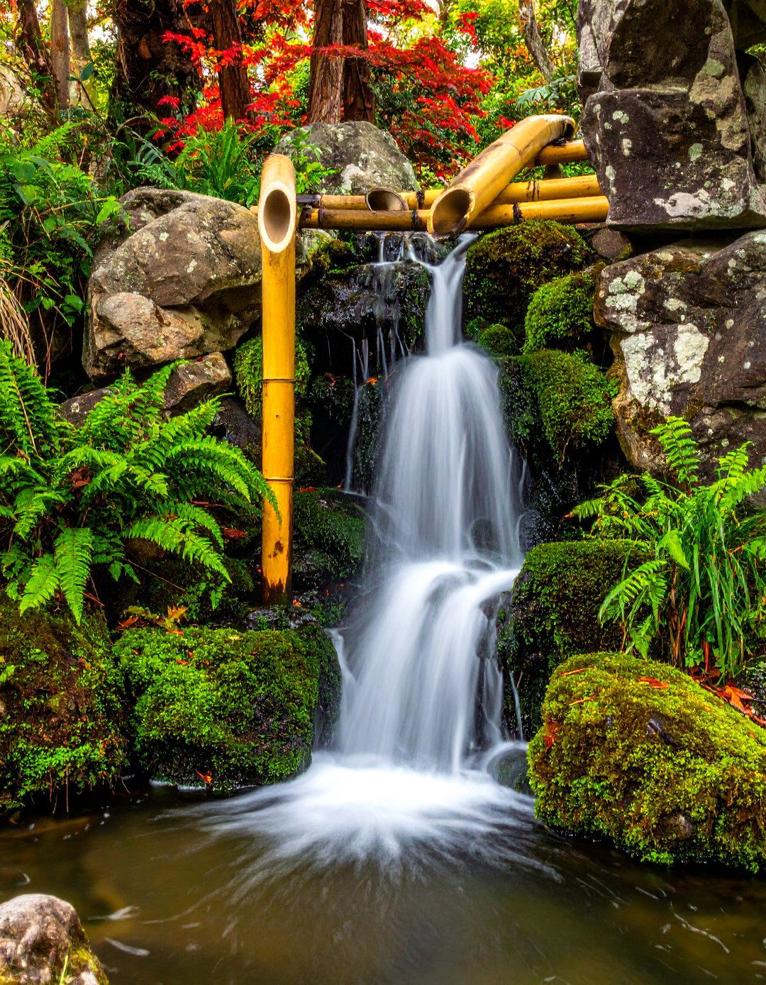 Japanese Shishi Odoshi Style - 25 Waterfall Design Ideas for a Serene Outdoor Space