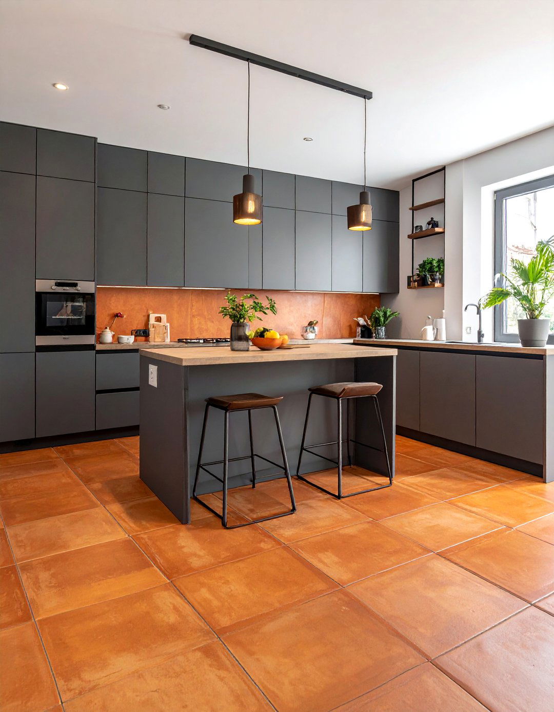 Large Format Terracotta Floor Tiles - 20 Terracotta Kitchen Floor Ideas for a Rustic Look