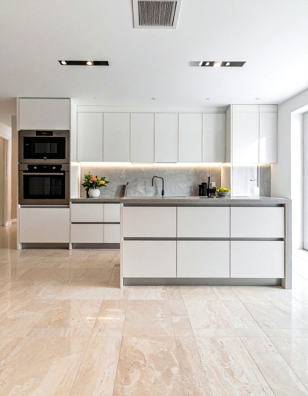 Large Format Travertine Floor Kitchen - 20 Travertine Floor Kitchen Ideas for Elegant Spaces