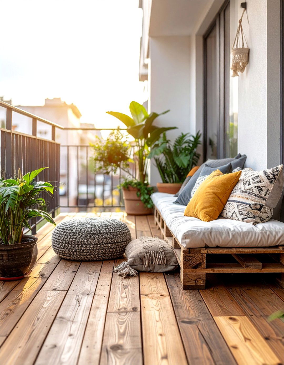 Low Profile Pallet Wood Deck - 20 Balcony Deck Ideas for a Beautiful Outdoor Retreat