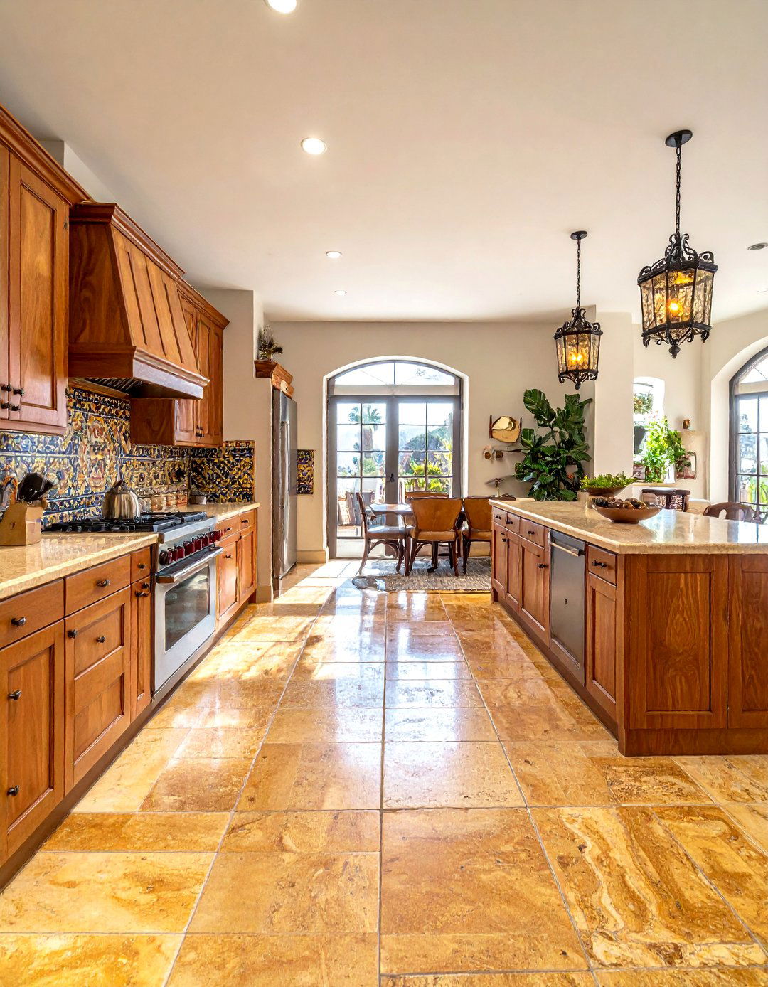 Mediterranean Inspired Travertine Floor Kitchen - 20 Travertine Floor Kitchen Ideas for Elegant Spaces