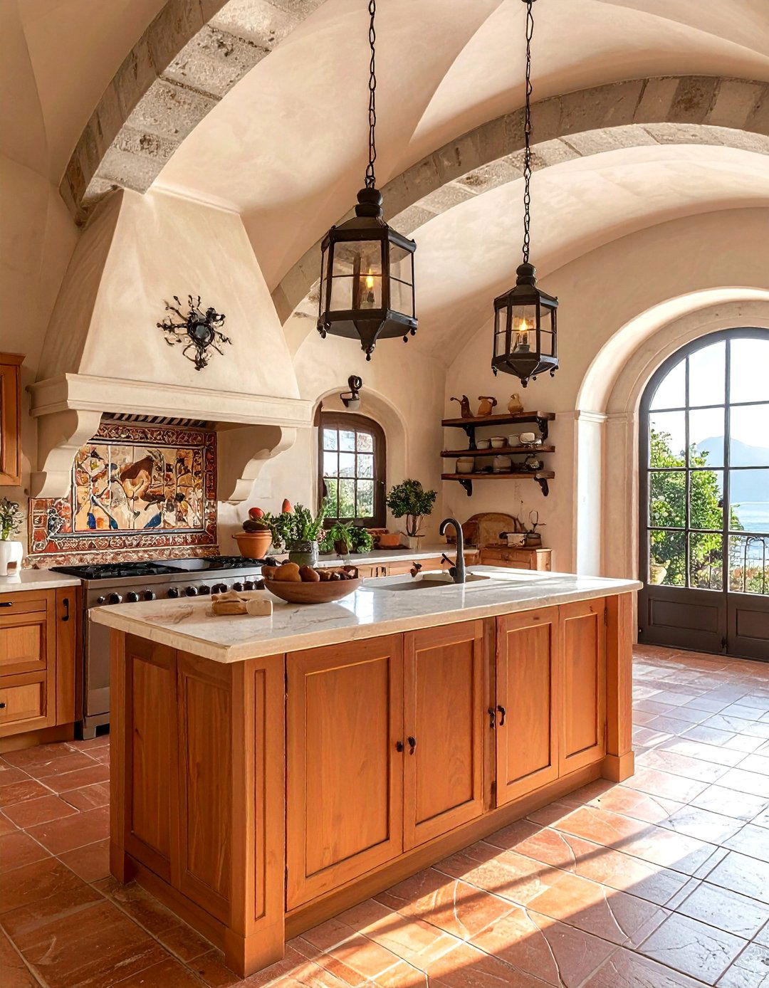 Mediterranean Vaulted Kitchen Escape - 25 Vaulted Ceiling Kitchen Ideas for a Spacious Feel