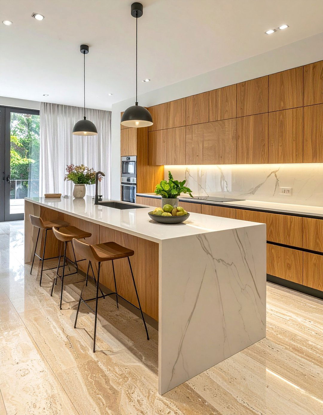 Minimalist Modern Travertine Floor Kitchen - 20 Travertine Floor Kitchen Ideas for Elegant Spaces