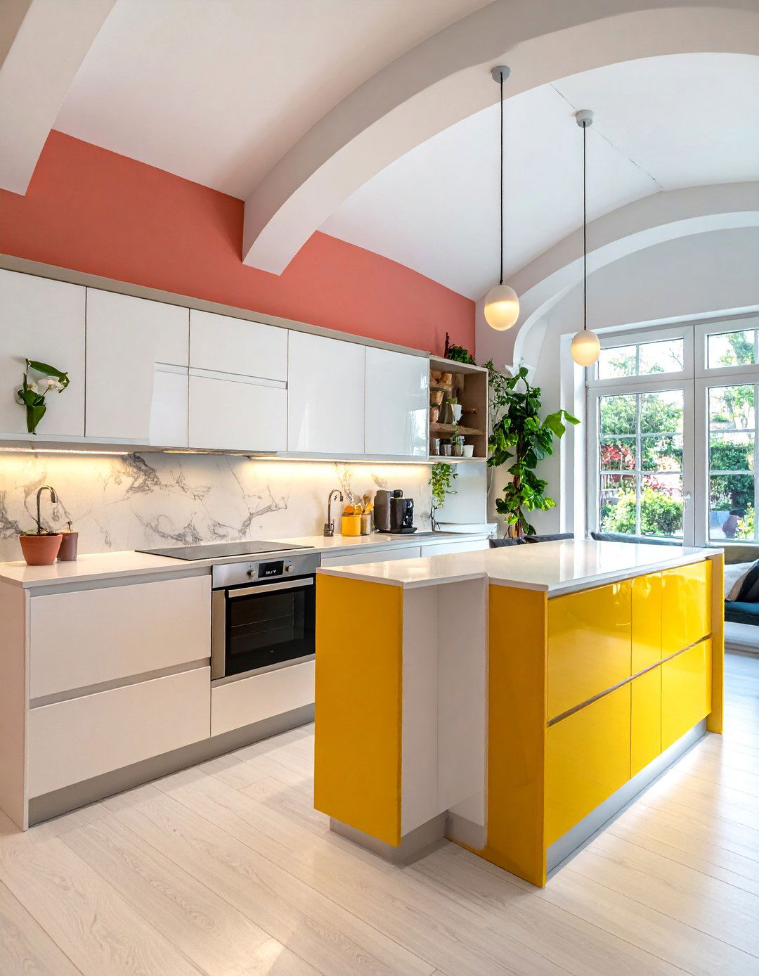 Multi Zone Vaulted Kitchen Organization - 25 Vaulted Ceiling Kitchen Ideas for a Spacious Feel