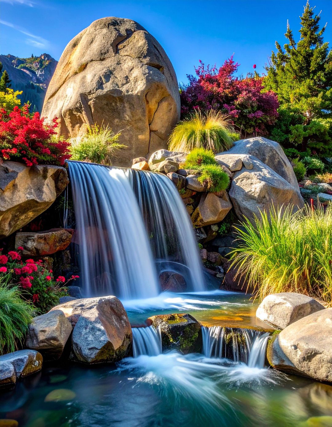 Natural Boulder Arrangements - 25 Waterfall Design Ideas for a Serene Outdoor Space