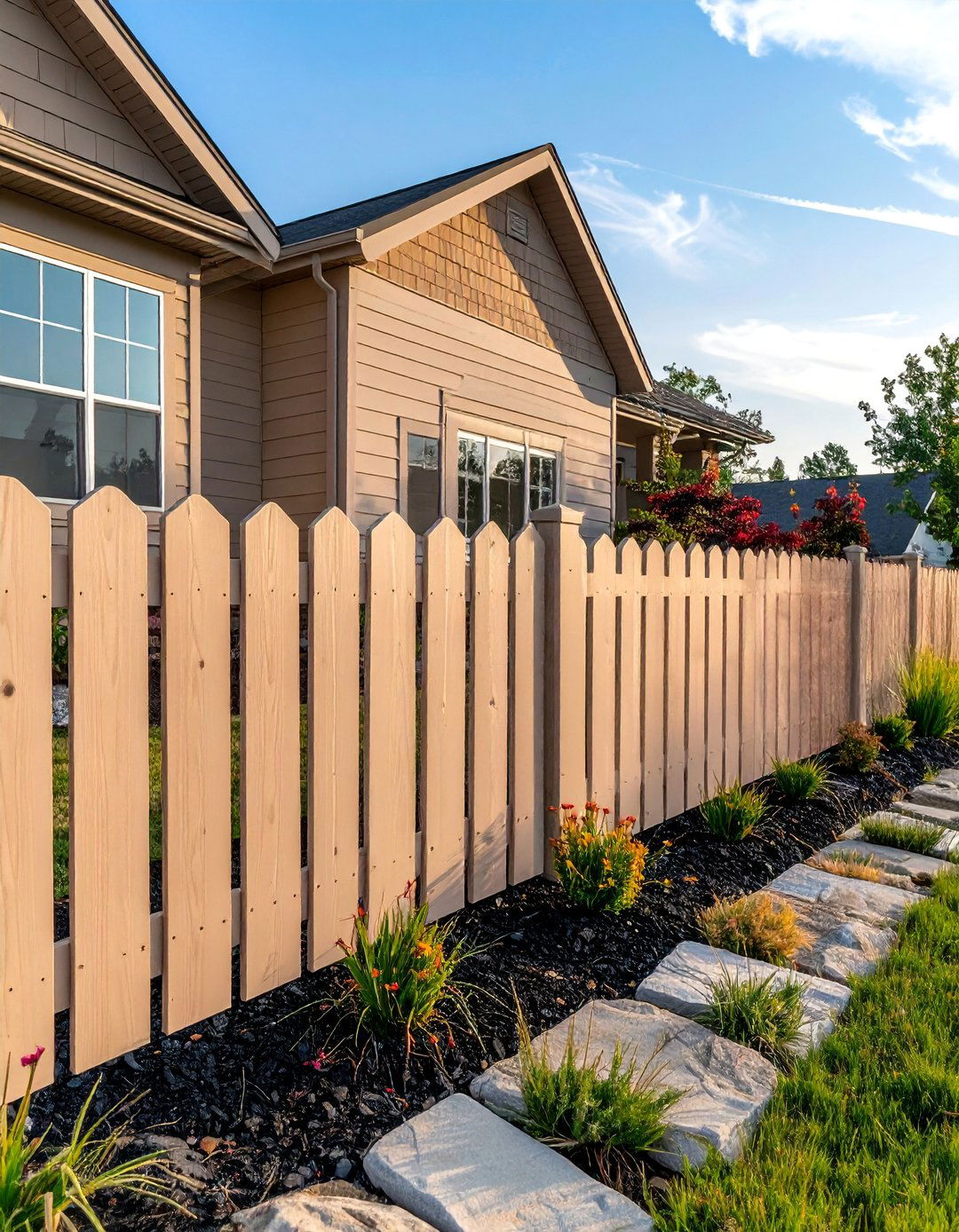 Natural Clay Vinyl Fence - 25 Vinyl Fence Colors to Enhance Your Outdoor Space