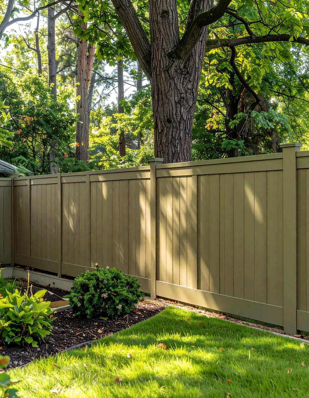 Neutral Khaki Vinyl Fence - 25 Vinyl Fence Colors to Enhance Your Outdoor Space