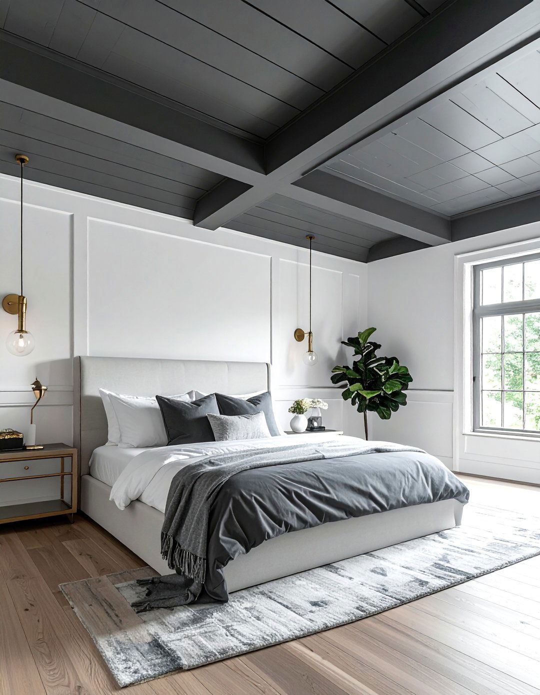 Painted Charcoal Tongue and Groove Ceiling - 20 Tongue and Groove Ceiling Ideas for a Rustic Charm