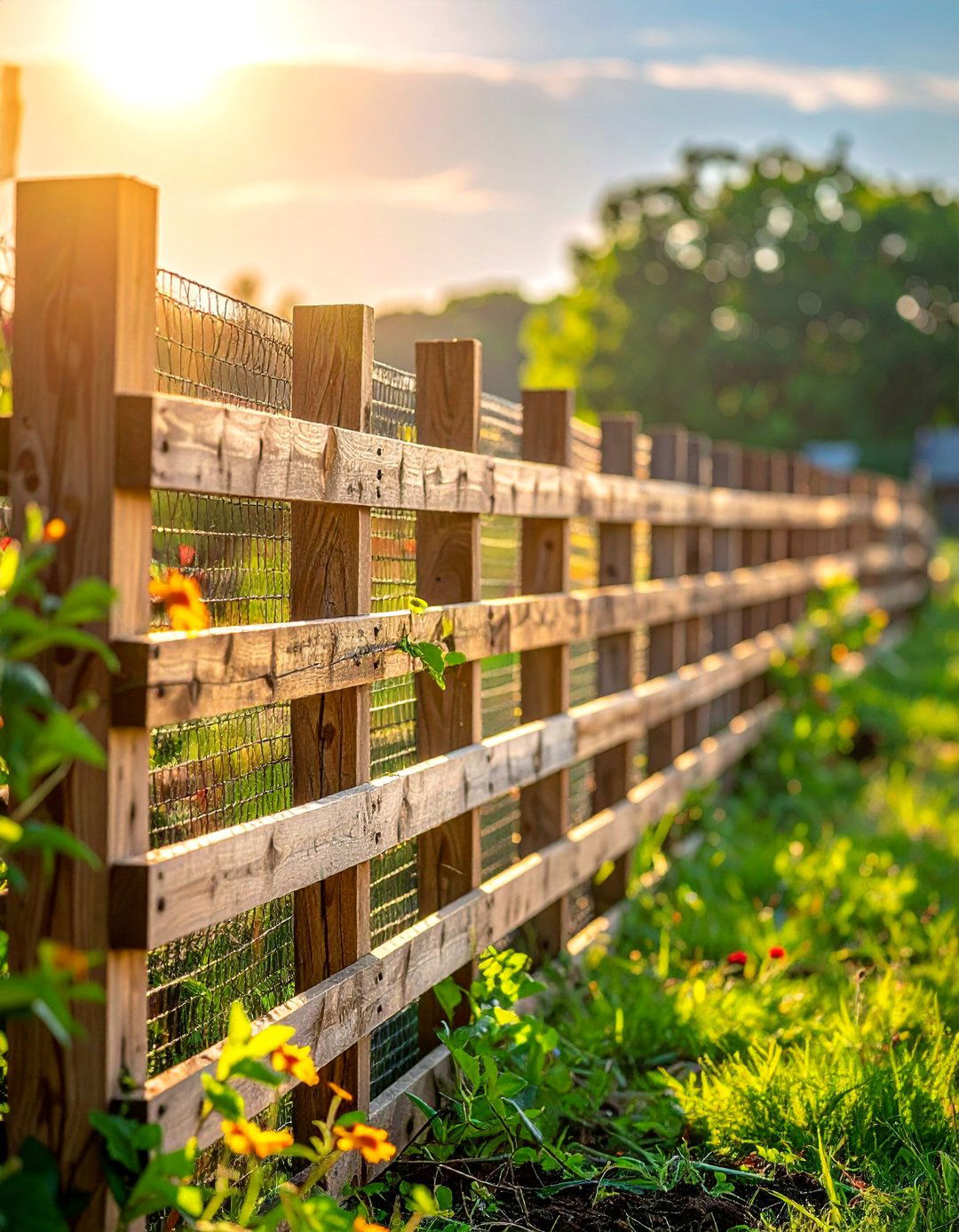 Pallet Wood Upcycled Chicken Fence - 25 Chicken Fence Ideas to Keep Your Flock Safe