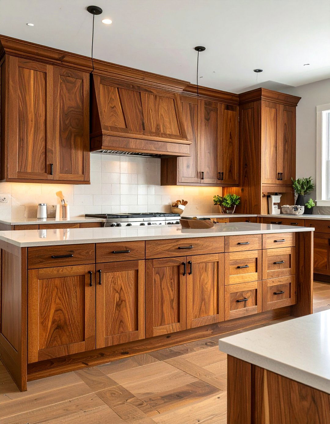 Pecan Wood Brown Kitchen Cabinets - 25 Brown Kitchen Cabinets Ideas for a Warm and Cozy Look