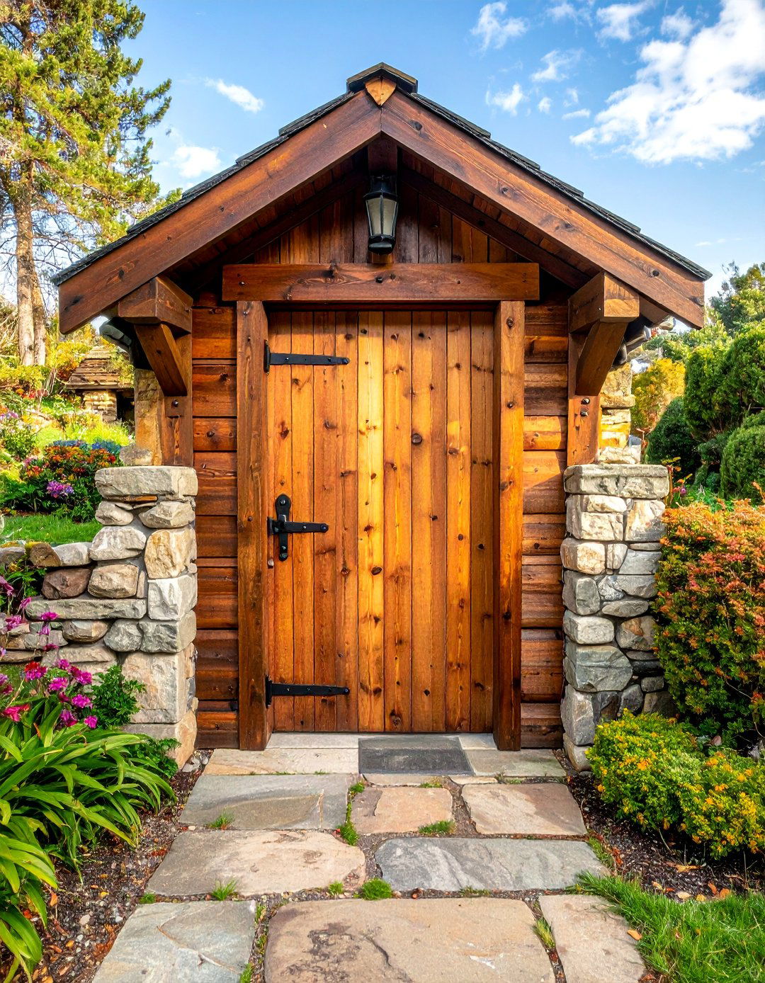 Planked Wood Cottage Front Door - 25 Cottage Front Door Ideas for a Charming Entryway
