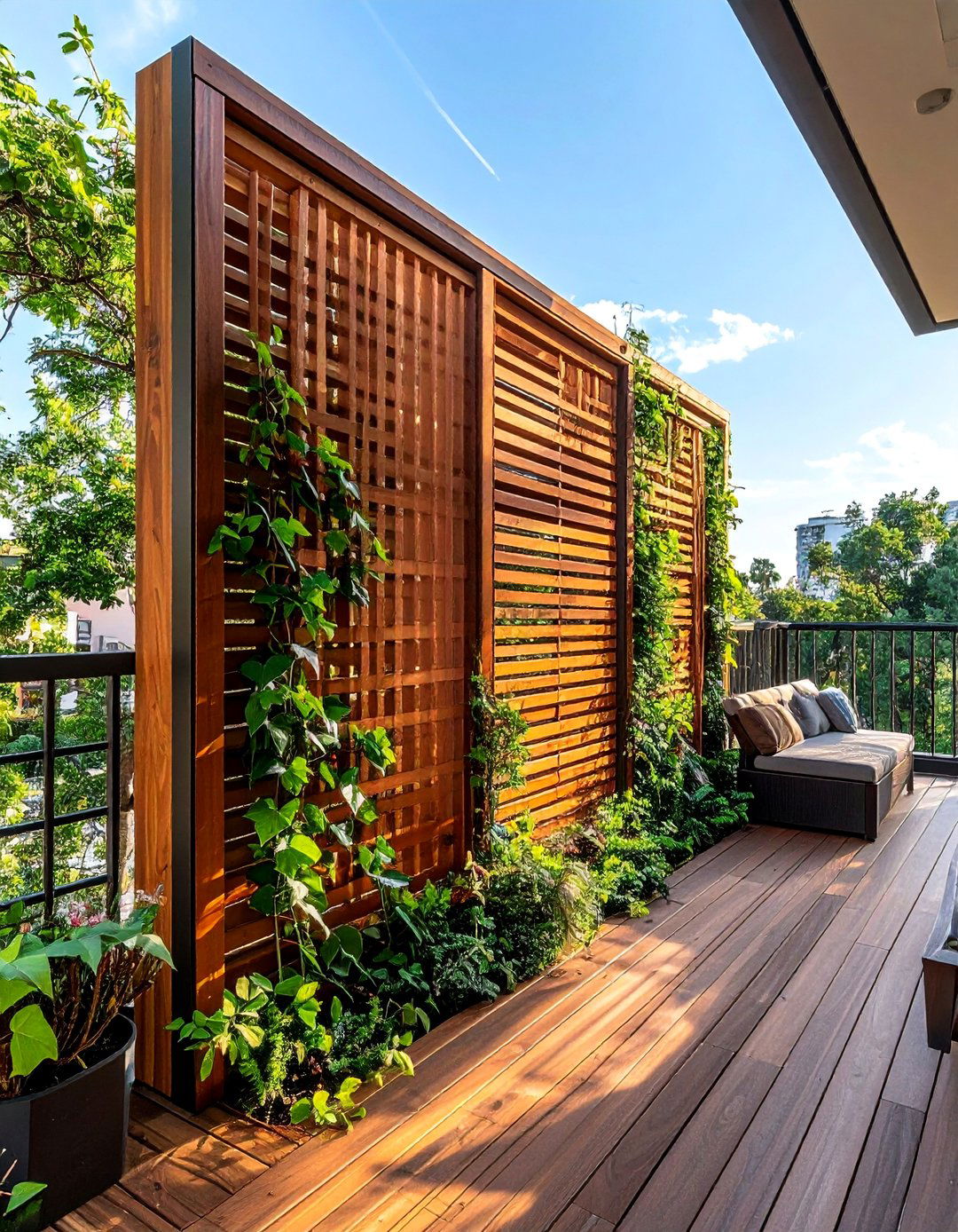 Privacy Screen Integration with Deck - 20 Balcony Deck Ideas for a Beautiful Outdoor Retreat