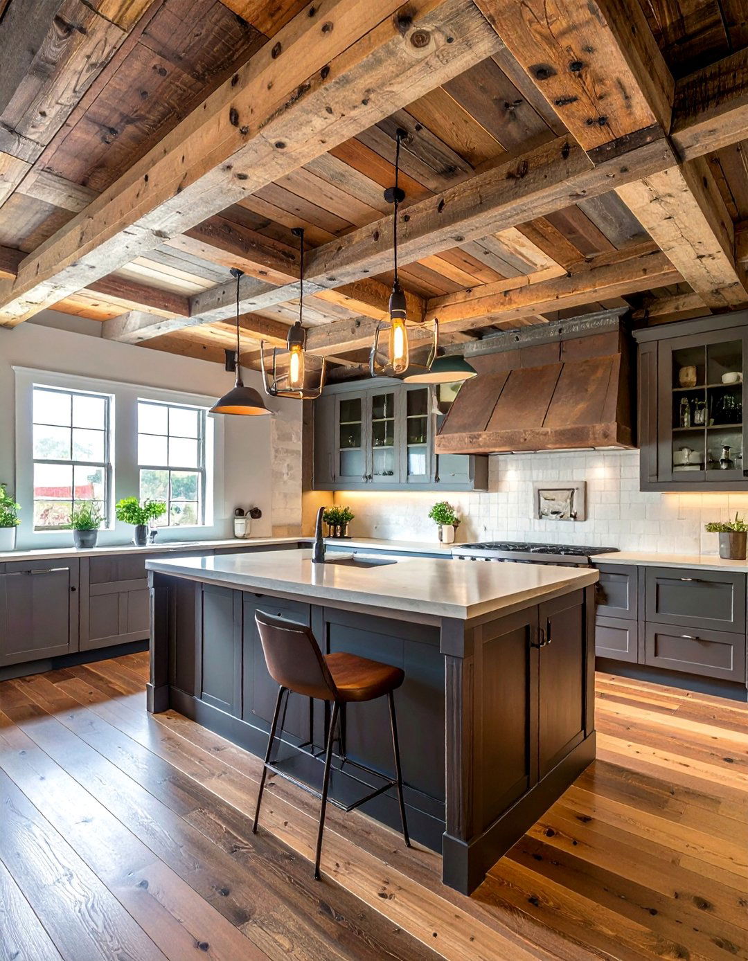Reclaimed Wood Tongue and Groove Ceiling - 20 Tongue and Groove Ceiling Ideas for a Rustic Charm