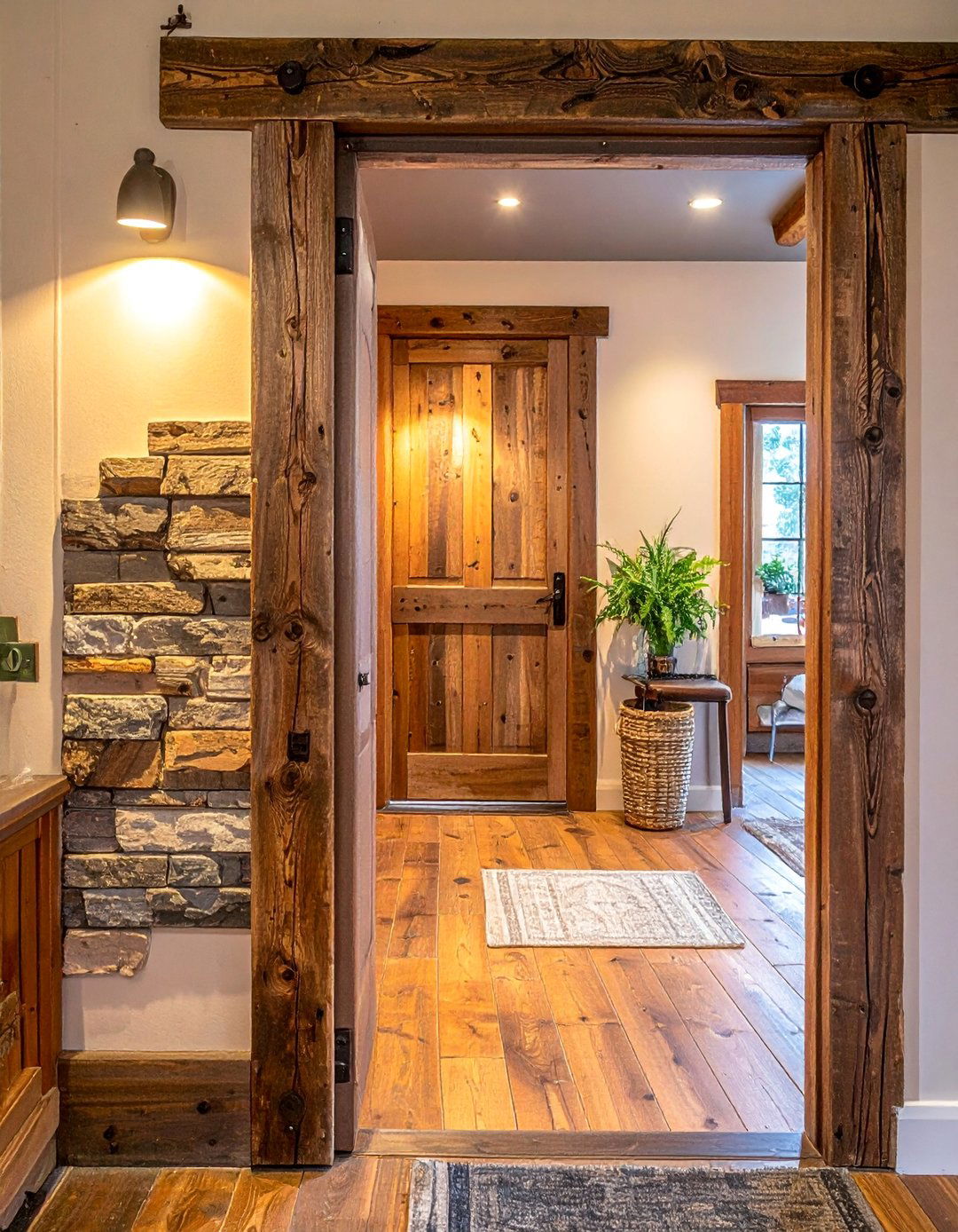 Rustic Reclaimed Wood Door Trim - 20 Door Trim Ideas to Elevate Your Home's Entryway