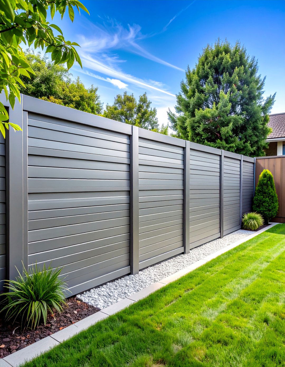 Silver Gray Vinyl Fence - 25 Vinyl Fence Colors to Enhance Your Outdoor Space