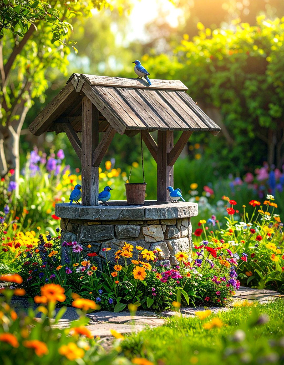 Snow Whites Wishing Well Feature - 20 Disney Garden Ideas for a Magical Outdoor Space