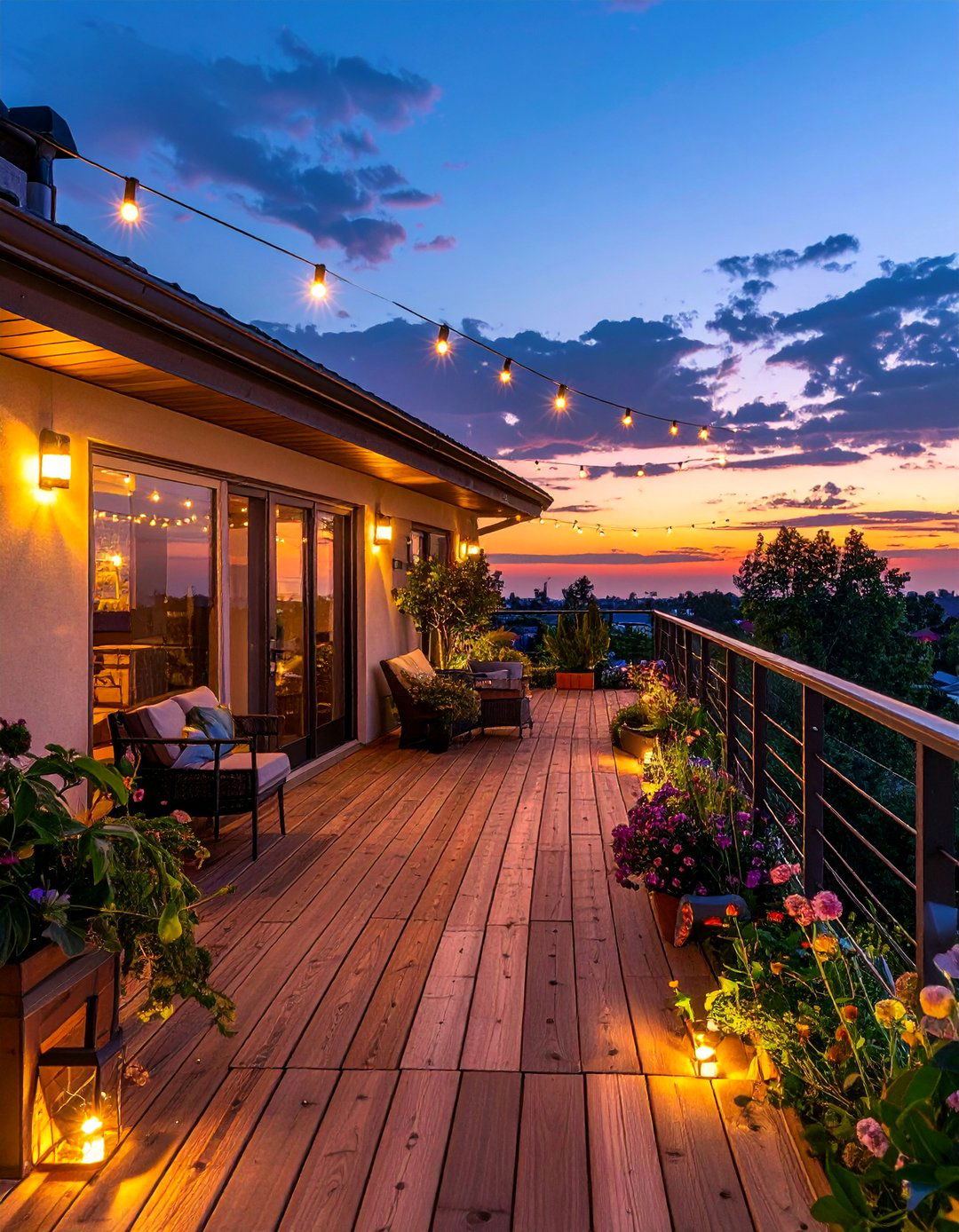 Solar Powered Deck Lighting - 20 Balcony Deck Ideas for a Beautiful Outdoor Retreat