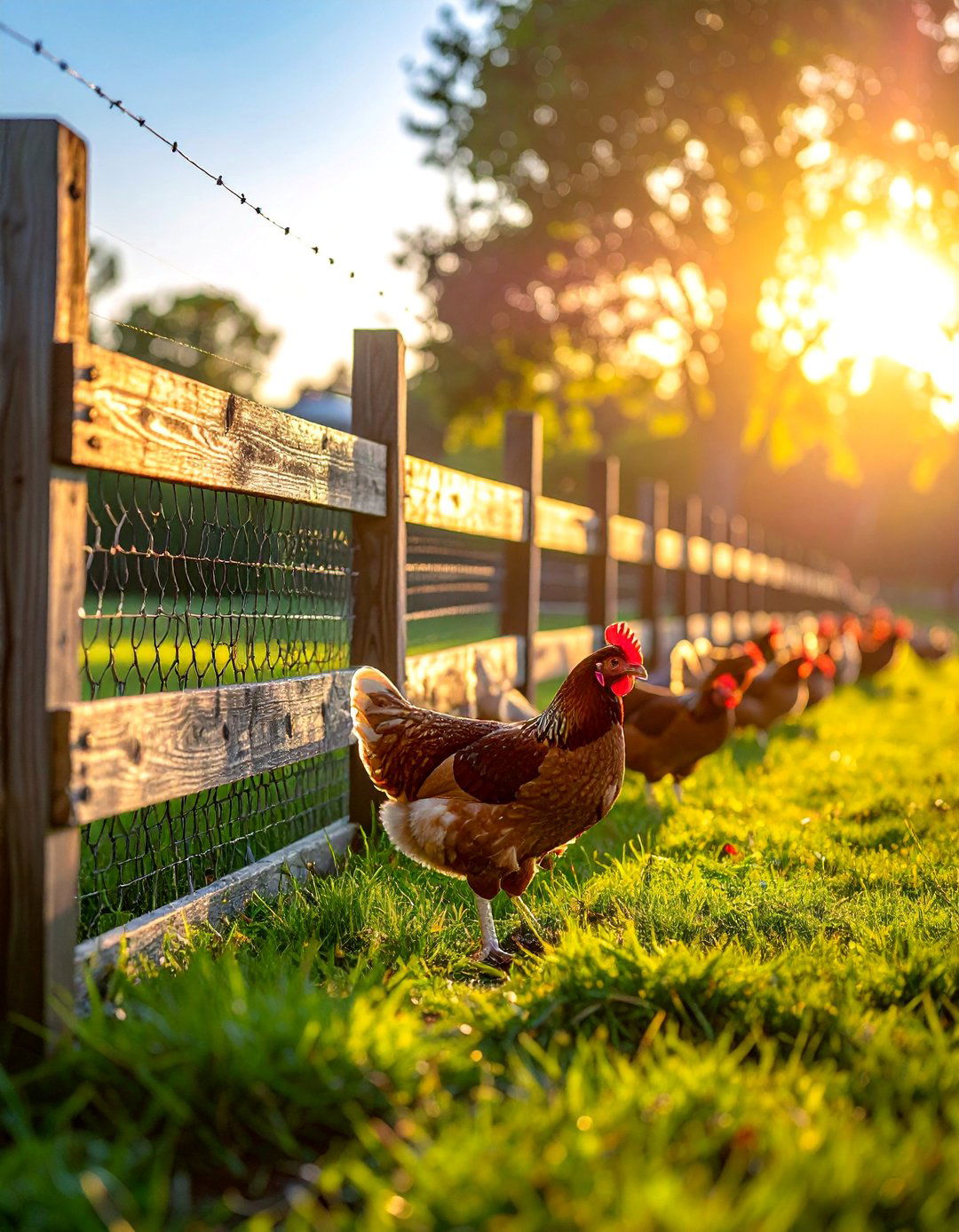Split Rail Chicken Fence with Wire Mesh - 25 Chicken Fence Ideas to Keep Your Flock Safe