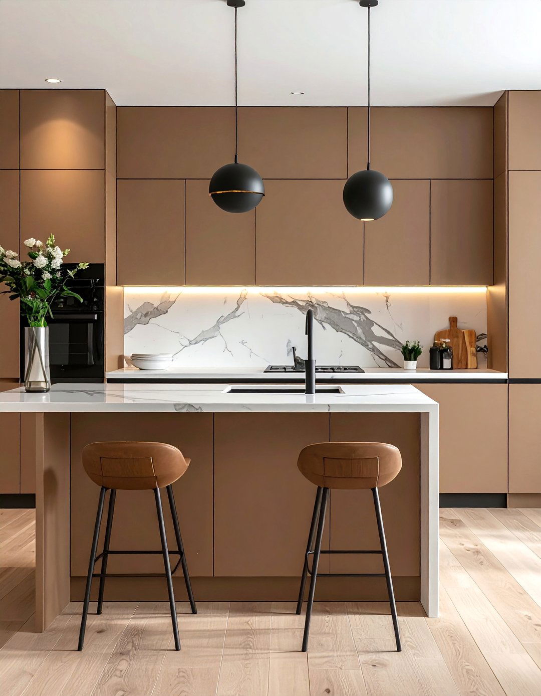 Taupe Brown Kitchen Cabinets - 25 Brown Kitchen Cabinets Ideas for a Warm and Cozy Look