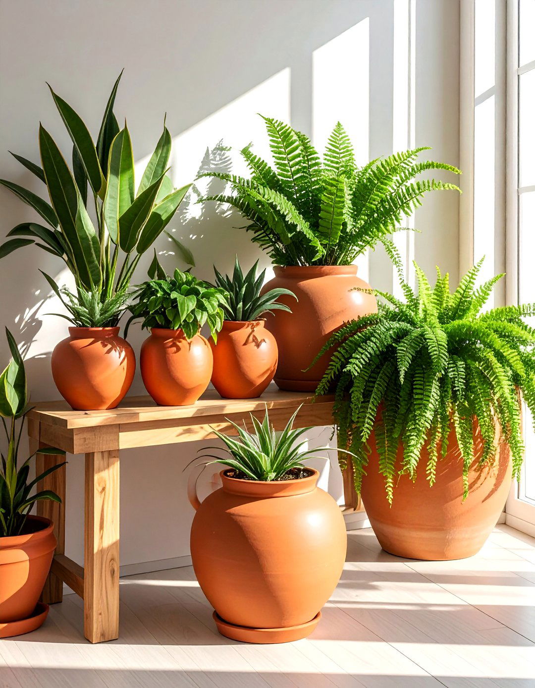 Terracotta Pottery and Planters for an Earthy Touch - 20 Terracotta Living Room Ideas for a Cozy Ambiance