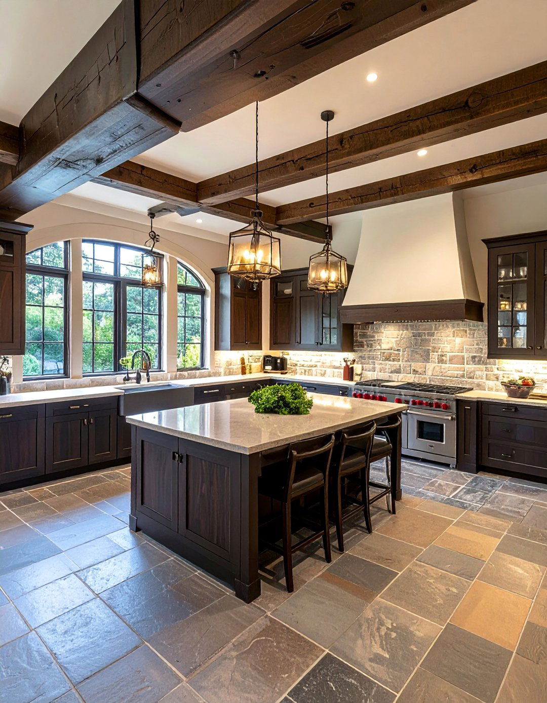 Tudor Kitchen with Beamed Ceiling Design - 20 Tudor Kitchen Ideas for a Timeless and Classic Look
