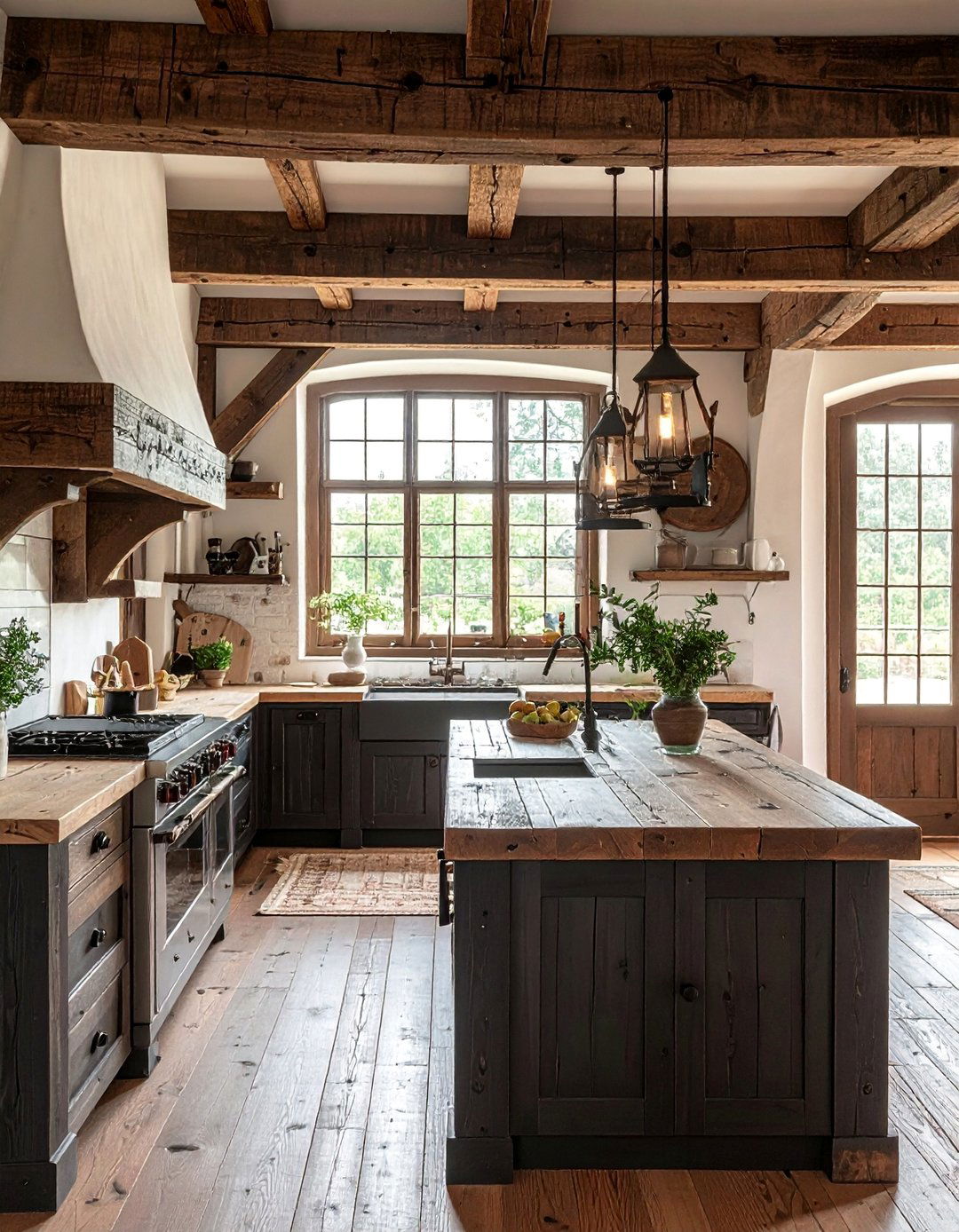 Tudor Kitchen with Reclaimed Wood Elements - 20 Tudor Kitchen Ideas for a Timeless and Classic Look