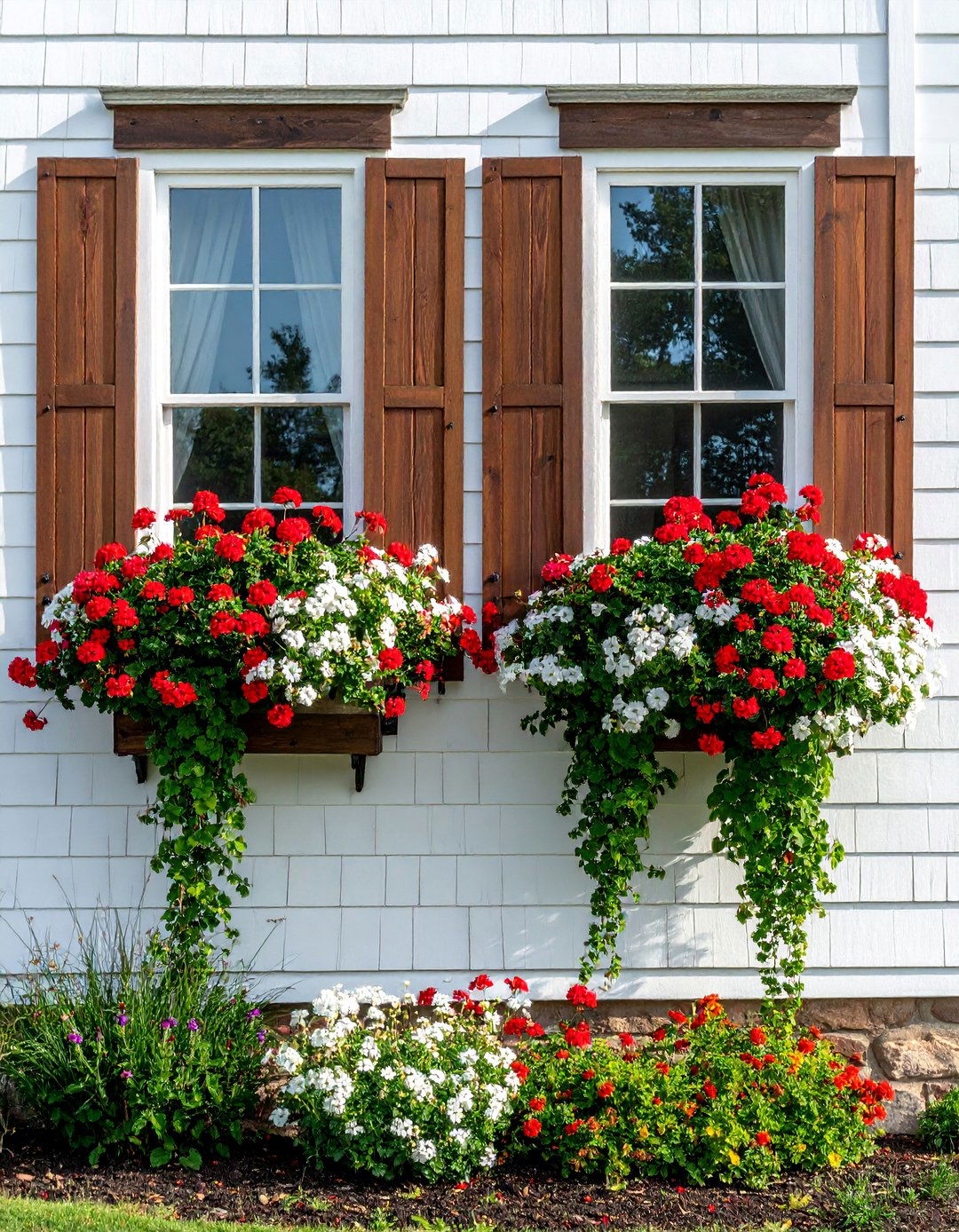 Utilizing Window Boxes Overflowing with Flowers - 20 Farmhouse Garden Ideas for a Charming Outdoor Space
